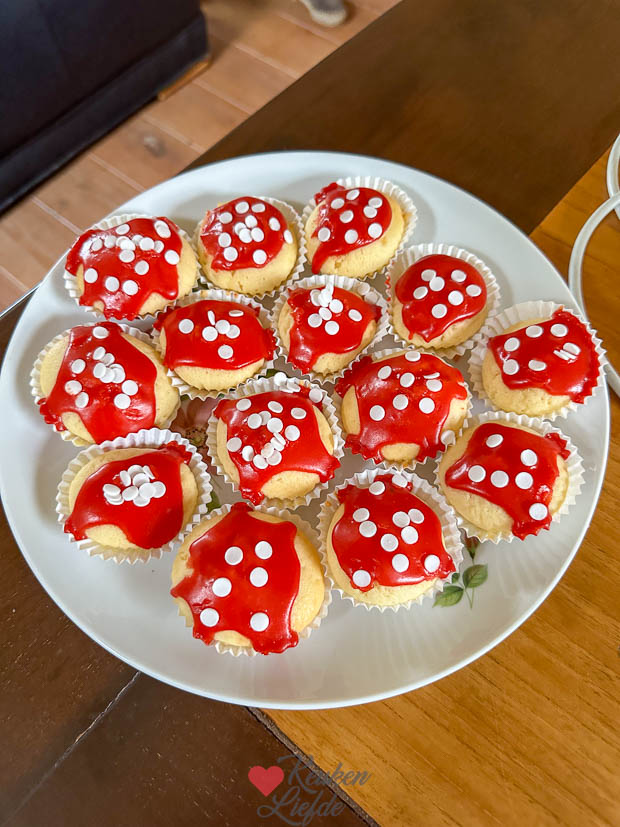 Paddenstoel cupcakes