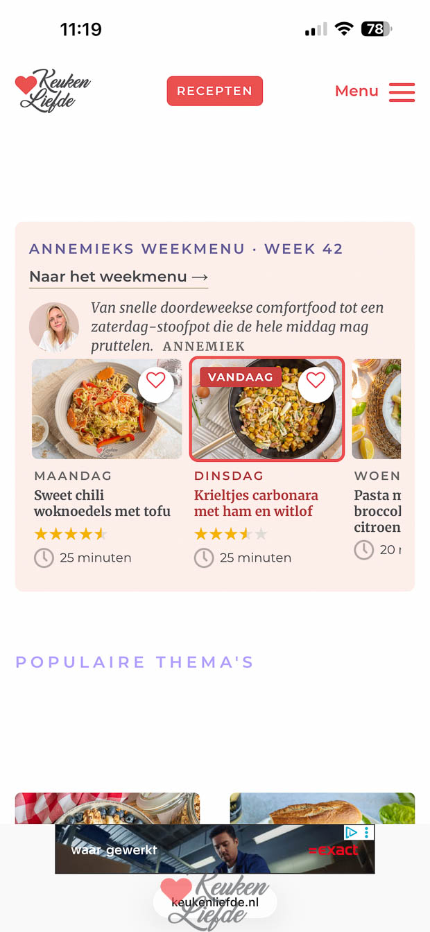 Verbeteringen aan de Keukenliefde website