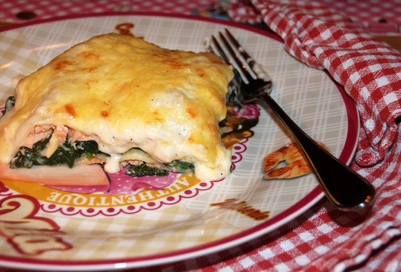 Lasagne met zalm en spinazie voor fijnproevers