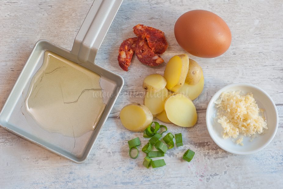 Gourmetpannetje: aardappel omelet met chorizo