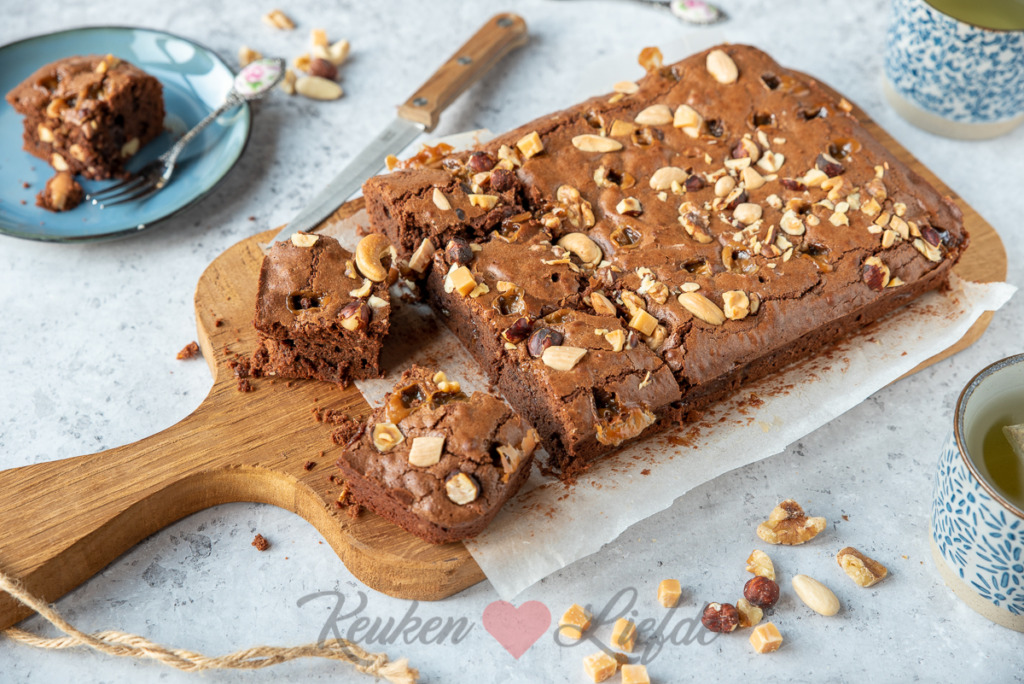 Brownie met fudge en noten