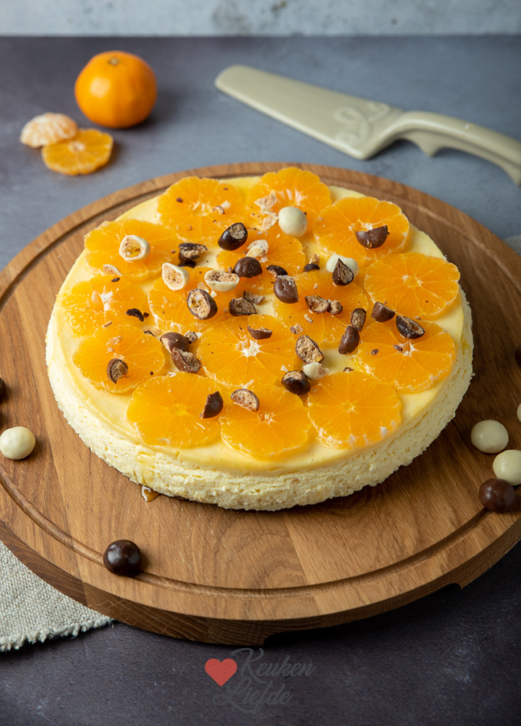 Cheesecake met kruidnotenbodem en mandarijn