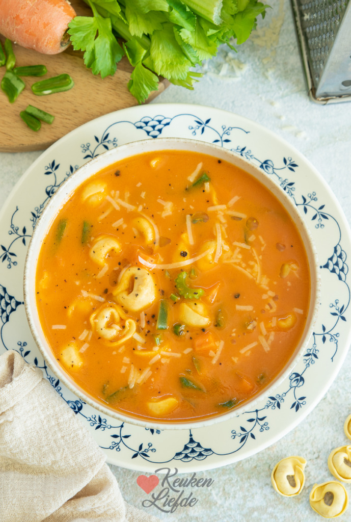 Minestrone soep met pasta